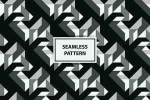 black and white Seamless abstract geometric pattern vector