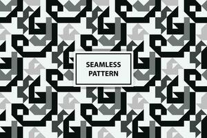 black and white Seamless abstract geometric pattern vector