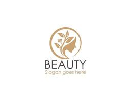 natural beauty salon and hair treatment logo vector