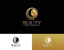 Vector abstract logo set for beauty salon, hair salon, cosmetics