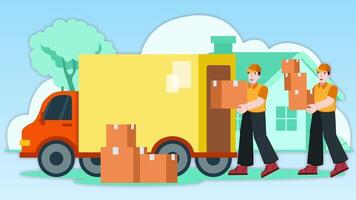 Movers package Background Video