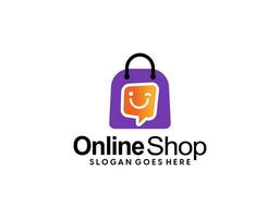 vector de diseño de plantilla de logotipo de tienda online