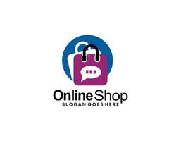 Online Shop logo designs template, Phone Shop logo symbol icon, Logo template icon vector