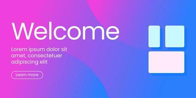 Gradient Landing Page Banner Background vector