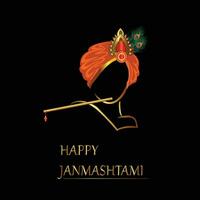 contento Krishna janmashtami vector