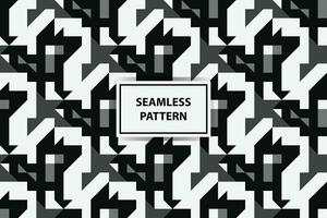 black and white Seamless abstract geometric pattern vector