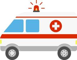 Vector illustration of ambulance car isolated on white background