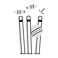 Trendy Wickets Down vector