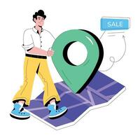 Trendy Sale Location vector