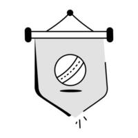 Trendy Cricket Banner vector