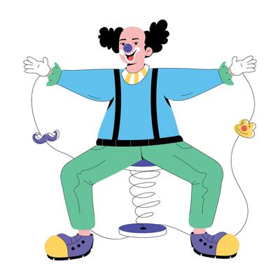 Trendy Spring Clown