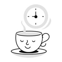 Trendy Tea Break vector