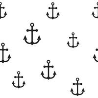 Summer seamless pattern with Anchors. Nautical seamless pattern for background vector