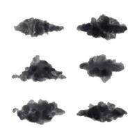 doodle set of clouds, vector illustration.