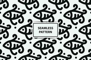 Seamless pattern with black and white color vector