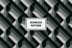 black and white Seamless abstract geometric pattern vector