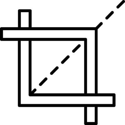 Crop Tool Line Icon