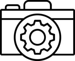 Camera Setting Line Icon vector