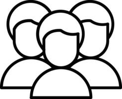 Group Line Icon vector