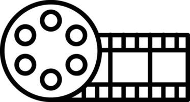 Film Roll Line Icon vector