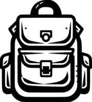 Back To School, Black and White Vector illustration