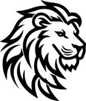 Lion, Black and White Vector illustration