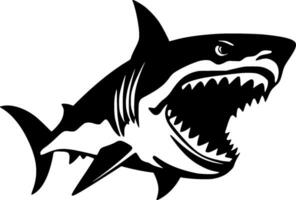 tiburón - minimalista y plano logo - vector ilustración