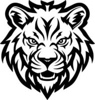 Tiger, Black and White Vector illustration