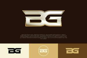 BG Initial Modern Exclusive Emblem Logo Template for Business vector