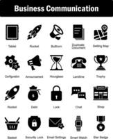 A set of 20 Mix icons as tablet, rocket, bullhorn, duplicate document vector