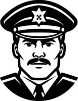 Military - Black and White Isolated Icon - Vector illustration