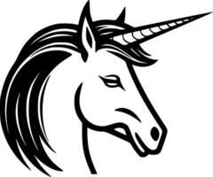 unicornio - minimalista y plano logo - vector ilustración