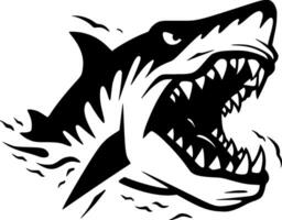 Shark, Minimalist and Simple Silhouette - Vector illustration