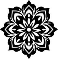 Mandala, Black and White Vector illustration