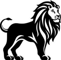 Lion, Black and White Vector illustration