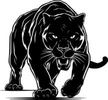 Panther, Minimalist and Simple Silhouette - Vector illustration