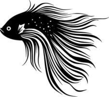 Beta Fish, Minimalist and Simple Silhouette - Vector illustration