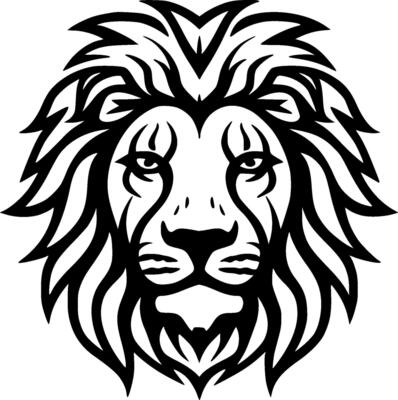 Lion, Minimalist and Simple Silhouette - Vector illustration