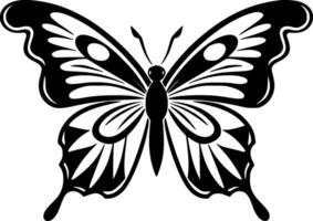 mariposa, negro y blanco vector ilustración