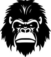 Gorilla, Black and White Vector illustration