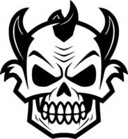 Skull - Black and White Isolated Icon - Vector illustration