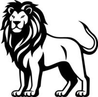 Lion - Black and White Isolated Icon - Vector illustration