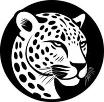 leopardo, minimalista y sencillo silueta - vector ilustración