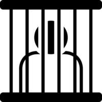 solid icon for prisoner vector