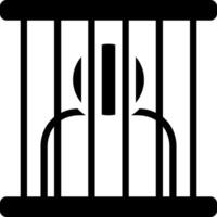 solid icon for prisoner vector