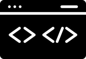 sólido icono para código vector