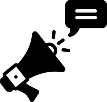 solid icon for announce vector