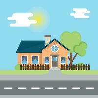House icon in flat style. Home vector illustration on isolated background. Apartment building sign business concept.