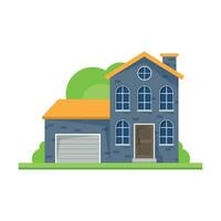 House icon in flat style. Home vector illustration on isolated background. Apartment building sign business concept.