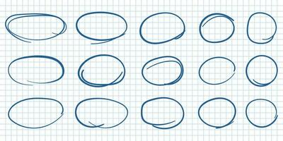 Circle line sketch icon in hand drawn style. Circular scribble doodle vector illustration on isolated background. Pencil or pen bubble sign business concept.